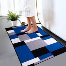 Image of Extra Large Bath Mat Bathroom Rug Water Absorbent Washable Toilet Pedestal Mats