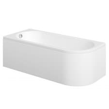 Image of J-Shaped Curved RH LH 1700 x 725mm Single Ended Bath + Curved Panel Option