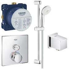 Image of GROHE Grotherm Smartcontrol One Outlet Thermostatic Square Shower Pack 119244