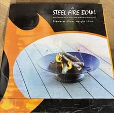 Image of STEEL FIRE BOWL with Round Base 55cm