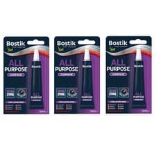 Image of 3 x BOSTIK All Purpose Clear Adhesive Quick Drying Extra Strong Glue - 20ml