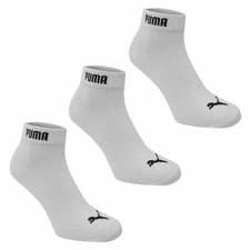 Image of Puma Mens 3 Pack Quarter Socks