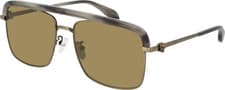 Image of Alexander McQueen Men's Sunglasses Browline Bronze AM0258S-003 59