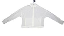 Image of Reebok Speed Woven Jacket Womens XL White Chalk Lightweight Windbreaker Running
