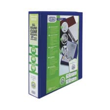 Image of Elba Panorama 40mm 4 D-Ring Presentation Binder A4 Blue Pack of 6 400008418