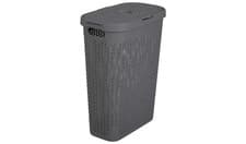 Image of Addis 40 L Slimline Laundry Basket - Dark Grey