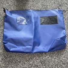 Image of EXTRA LARGE Tamper Evident Mailing Pouch Bottom Gusset 500m x 400mm Zip BLUE PVC