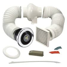 Image of Manrose Bathroom Shower Inline Light LED Extractor Centrifugal Fan Kit-LEDSLCFDT