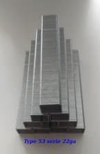 Image of Type 53 series 6 8 10 12 14 16 mm 22 Ga galvanised upholstery staples 1000pcs