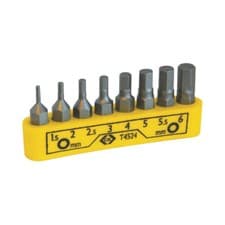 Image of CK Tools Screwdriver Bit Clip Set - 8 Piece HEX Screwdriver Bits T4524