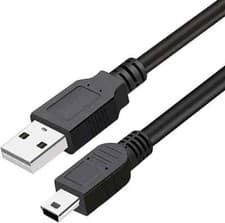 Image of Mini USB Cable Charger Lead 5 Pin Mini B To USB A 2.0 Sync Charge 0.5m - 5m Data