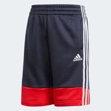 Image of ADIDAS Boy's Navy/Red 3 Stripes AEROREADY Primeblue Shorts RRP £18