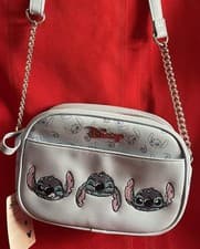 Image of Disney Lilo & Stitch Faux Leather Crossbody Bag in light blue
