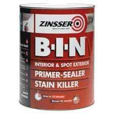 Image of Zinsser ZN7020001C1 B.I.N® Primer & Sealer Stain Killer Paint 2.5 litre