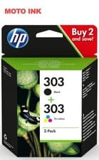 Image of Genuine HP 303 Colour and Black ink combi pack