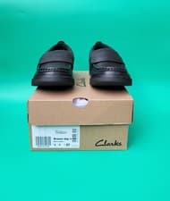 Image of Clarks back to school Black Leather Shoe Boy's UK Size 4 EU 37