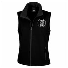 Image of Personalised Result Core Ladies Printable Soft Shell Bodywarmer Workwear Gilet
