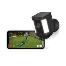 Image of Ring Spotlight Plus Security Camera - HD Floodlight Cam - Battery - Black