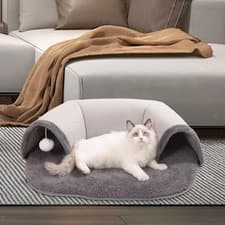Image of Cat Tunnel Mat Playing Hut Exercise Playing Ball Toys Playground Hideout Cat