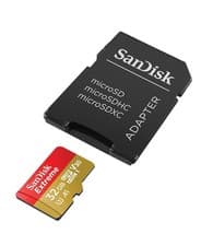 Image of SanDisk Extreme 32GB Micro SDHC U3 Class 10 100MB/s Memory Card + Adapter 4K