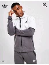 Image of ADIDAS DESIGNED FOR GAMEDAY GREY/WHITE FULL ZIP HOODIE SWEATSHIRT S MEDIUM NEW