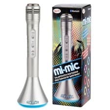 Image of Karaoke Microphone Speaker with Bluetooth and LED Lights Gift Pink Black Silver