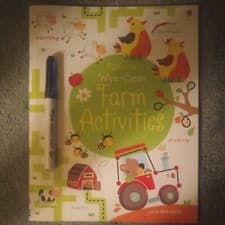 Image of Usborne Wipe Clean Farm Activities Book