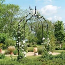 Image of  METAL GARDEN ARCH ROSE PLANT CLIMBING TRELLIS ARCHWAY CLIMBER ARCHED FRAME 2.5M