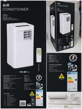 Image of Portable Air Conditioner 9000 BTU Remote Window Kit Dehumidifier Fan