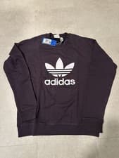 Image of Men’s Adidas Classics Originals Trefoil Aurora Black Dark Plum Sweatshirt Size M