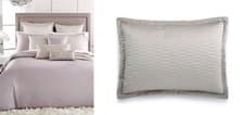 Image of Hotel Collection Aurora Silver Quilted Standard Pillow Sham Silk/Cotton WAS $160
