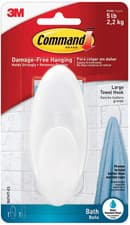 Image of 3M Command Water Resistant Large Shower Hook Bathtowel Hook With Strips