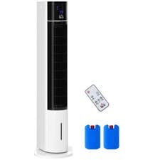 Image of HOMCOM Bladeless Air Cooler, Evaporative Oscillating Tower Fan Humidifier Unit