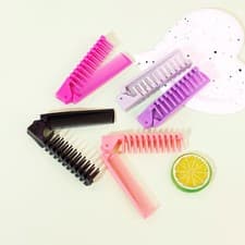 Image of 1PC Portable Folding Travel Hair Brush Comb Choice of Colours UK Stock & Seller