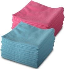 Image of 20 Pack of Exel Microfibre Cleaning 10 Pink & 10 Blue Microfibre Cleaning Cloths