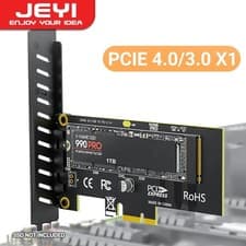 Image of JEYI M.2 NVME SSD to PCIE X1 Adapter Card, 2280 SSD PCIe 3.0 4.0 Expansion Card