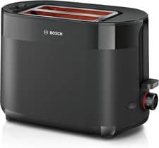 Image of Bosch MyMoment Delight Compact 2-Slice Toaster Wth Crumb Tray - Black TAT2M123GB