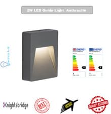 Image of Knightsbridge 2W LED Guide Light Anthracite 230V IP54