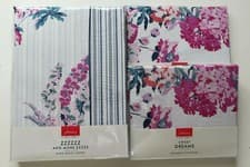 Image of JOULES COTTAGE GARDEN FLORAL COTTON BEDDING DUVET COVER PILLOWCASES SET DOUBLE
