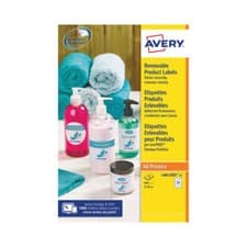 Image of Avery Removable Labels 37mm dia 24 P/Sht Round Tag Wht Pack of 600 L4851REV-25