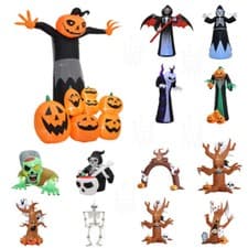 Image of Halloween Inflatable Ghost Pumpkin Ghost Decoration w/ LED Lights Decorations UK