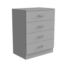 Image of Modern White Chest of Drawers Tall Wide  4 Drawer Bedroom Furniture Cabinet