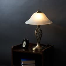 Image of LSE Traditional Memphis Table Lamp Barley Twist Antique Brass FAST UK DELIVERY