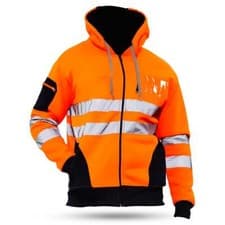 Image of Hi Vis Viz High Visibility Fleece Bomber Jacket Padded Safety Work Security