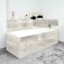 Image of Bath Panels Printed on Acrylic - Grey Wash Wood