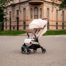 Image of Silver Cross Clic Stroller BROWN/BLACK Lightweight Compact Folding Pushchair NEW