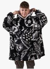 Image of The Big Softy Football Blanket Hoodie Men & Kids, Boys Hooded Blanket Teen