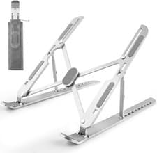 Image of Laptop Stand for Desk Adjustable, Folding Tablet Stand Aluminum Portable Laptop 