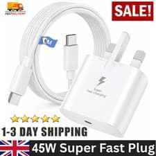 Image of 45W Super Fast USB C Charger Adapter  Plug &1.8M Cable For Samsung Galaxy Phones
