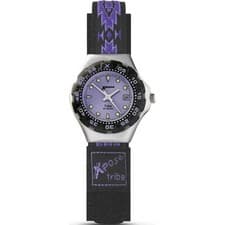 Image of Sekonda Kids Black Nylon Strap Purple Dial Quartz Watch 3315